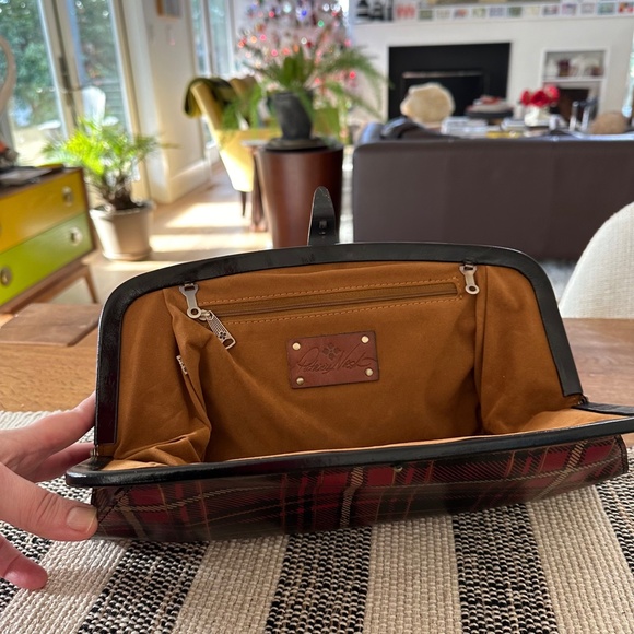 PATRICIA NASH ♥️🖤 Mad for Plaid TARTAN leather clutch frame bag CLASSIC PREPPY - Picture 8 of 10
